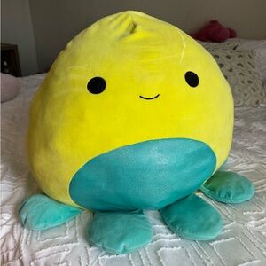 Squishmallow Yellow and Teal Plush Toy